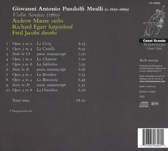 Andrew Manze, Richard Egarr, Fred Jacobs - Giovanni Antonio Pandolfi Mealli: Violin Sonatas (2006)