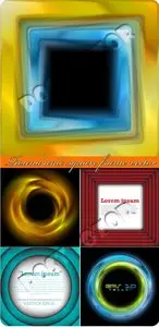 Round and square frame vector