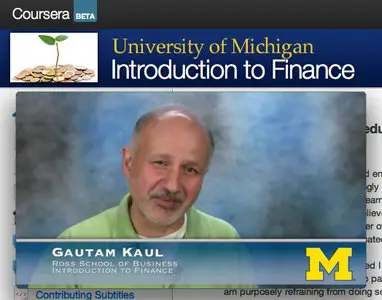 University of Michigan - Introduction to Finance (2012)