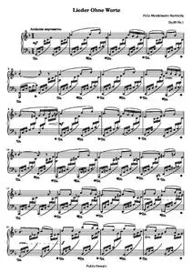 Mendelssohn-BartholdyF - Lieder ohne Worte, Op.85 No.1