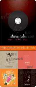 Menu templates for bars and cafes