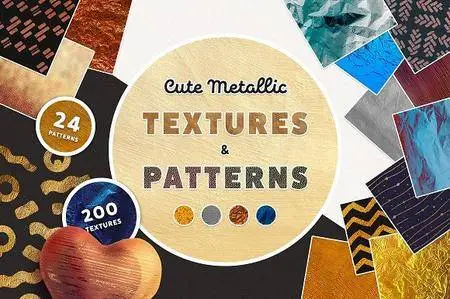 CreativeMarket - Cute Metallic Textures and Patterns