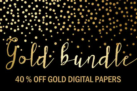 CreativeMarket - Gold Bundle: Gold Papers