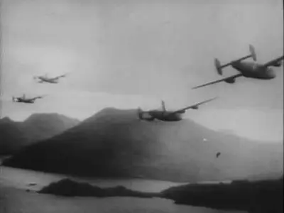 United News Newsreels R32 U.S. Fliers bomb two Japanese bases