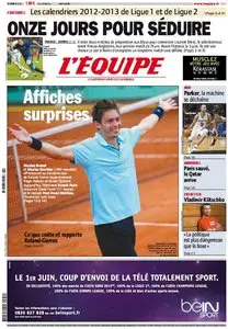 L'Equipe Edition du Jeudi 31 Mai 2012