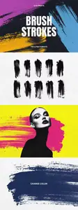 10 Brush Strokes Templates [PSD   PNG]
