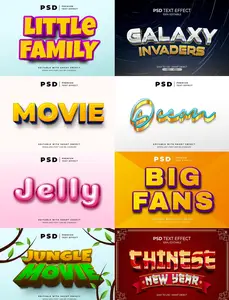 Psd text effect set part 22