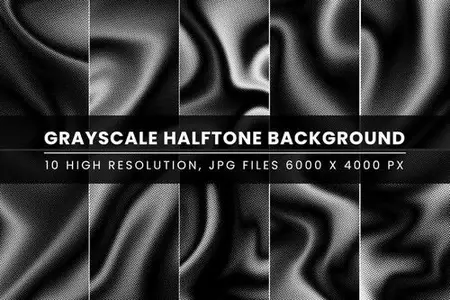 Grayscale Halftone Background B8TG5B5