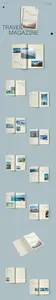 Cream Blue Minimalist Travel Magazine | 001 7BKFDR5