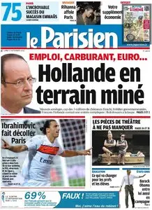 Le Parisien + Cahier Paris du Lundi 3 Septembre 2012