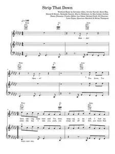 Strip That Down (featuring Quavo) - Liam Payne, Quavo (Piano-Vocal-Guitar (Piano Accompaniment))