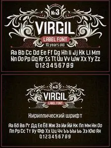 Vintage otf font "Virgil" 1664440