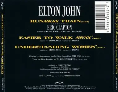 Elton John Featuring Eric Clapton - Runaway Train (1992) {CDM}