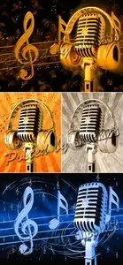 Stock Photo - Retro Microphone