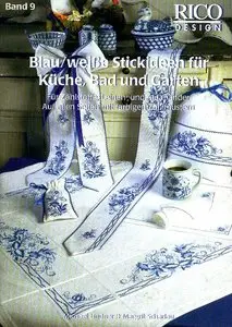 Rico Design № 9 - Blau/Weiß Stickideen für küche, bad und Garten