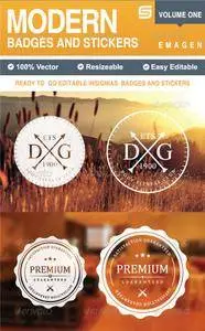 GraphicRiver - Modern Badges and Stickers V1