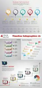 Vectors - Timeline Infographics 16