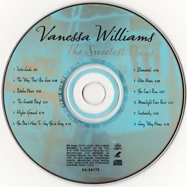 Vanessa Williams - The Sweetest Days (1994) / AvaxHome