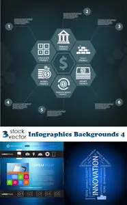 Vectors - Infographics Backgrounds 4