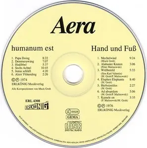 Aera - Humanum Est / Hand Und Fuß (1975-76) [Remastered Edition 2004]