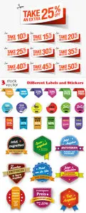 Vectors - Different Labels and Stickers