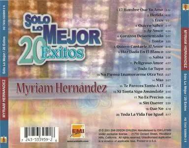 Myriam Hernández - Solo Lo Mejor: 20 Exitos (2001) {EMI Latin}