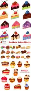 Vectors - Realistic Cakes Mix 33