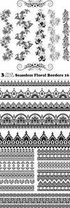 Vectors - Seamless Floral Borders 16