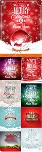 2015 Merry Christmas holiday vector background 5