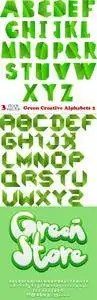 Vectors - Green Creative Alphabets 2