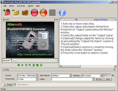 Winxmedia iPod/3GP/PSP/MP4 Converter 1.12