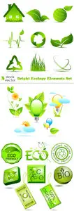 Vectors - Bright Ecology Elements Set