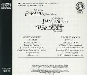 Murray Perahia - Schubert: Wanderer-Fantasie, Schumann: Fantasie (1986)