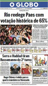  Jornal O Globo - 08 de outubro de 2012 - Segunda