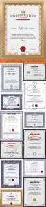 Certificate elegant template vector 4