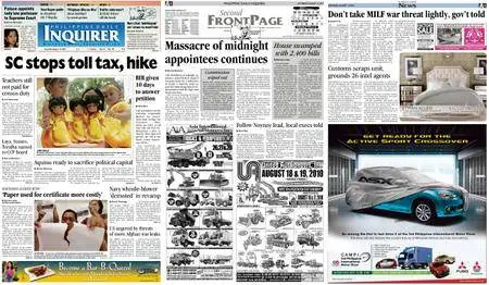 Philippine Daily Inquirer – August 14, 2010
