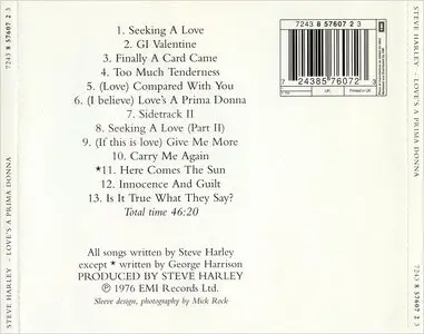 Steve Harley & Cockney Rebel - Love's a Prima Donna (1976)
