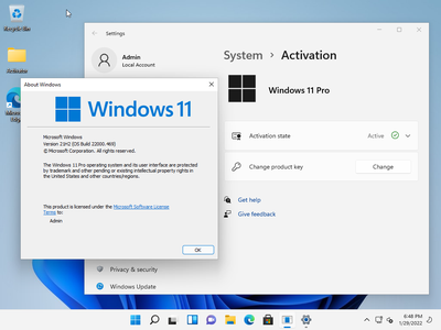 Windows 11 Pro 21H2 Build 22000.469 (x64) (No TPM Required) With Office 2019 Pro Plus Multilingual Preactivated