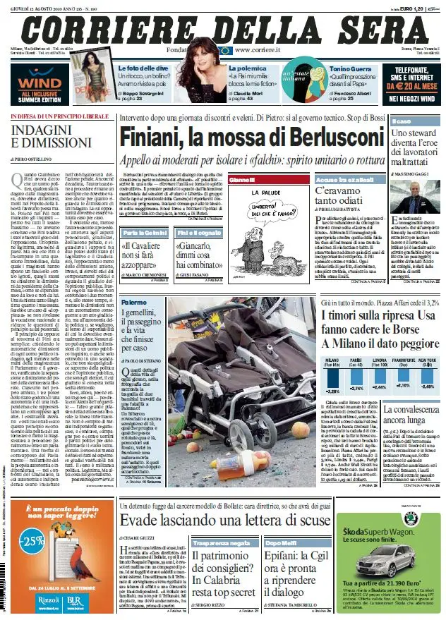 Il Corriere della Sera (12-08-10)