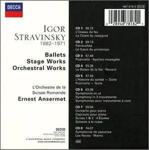 Suisse Romande, Ernest Ansermet - Igor Stravinsky: Ballets, Stage Works, Orchestral Works (2001) 8CD Box Set