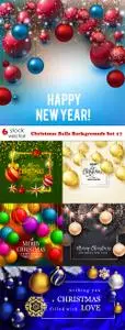 Vectors - Christmas Balls Backgrounds Set 17