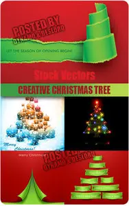 Creative Christmas tree - Stock Vector