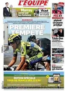 L'Equipe du Lundi 6 Juillet 2015