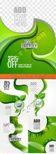 Flyer or brochure template Eco theme vector