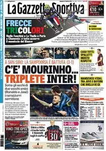 La Gazzetta dello Sport comprese tutte le edizioni locali (Roma, Milano, Sicilia, Puglia) - 21.02.2016