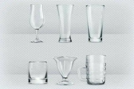 CreativeMarket - Transparent glasses goblets