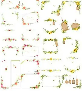 Vector floral frame