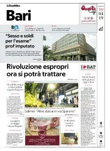 la Repubblica Bari - 10 Aprile 2019