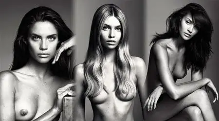 Sara Sampaio, Stella Maxwell, Barbara Fialho, Flavia Lucini, Gracie Carvalho, Kate Grigorieva and Paige Reifler by Rowan Papier