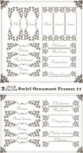 Vectors - Swirl Ornament Frames 11